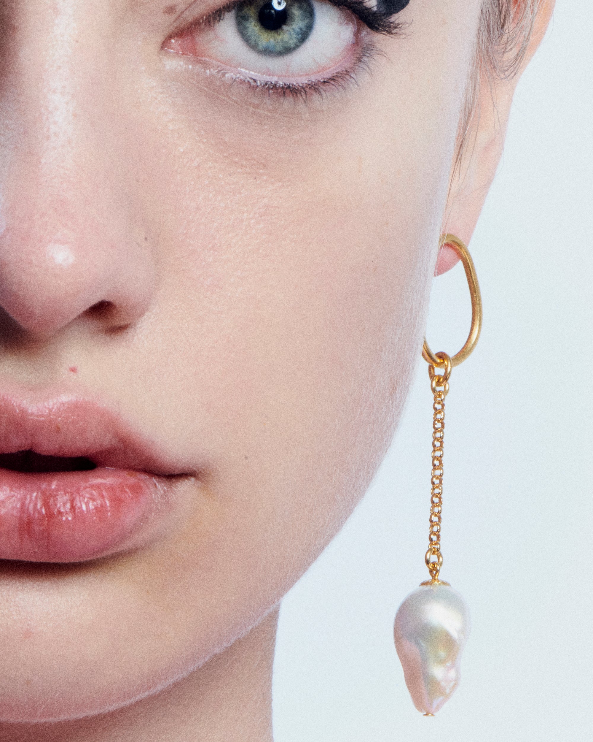 Ohrringe Barockperle Gold Chaingang