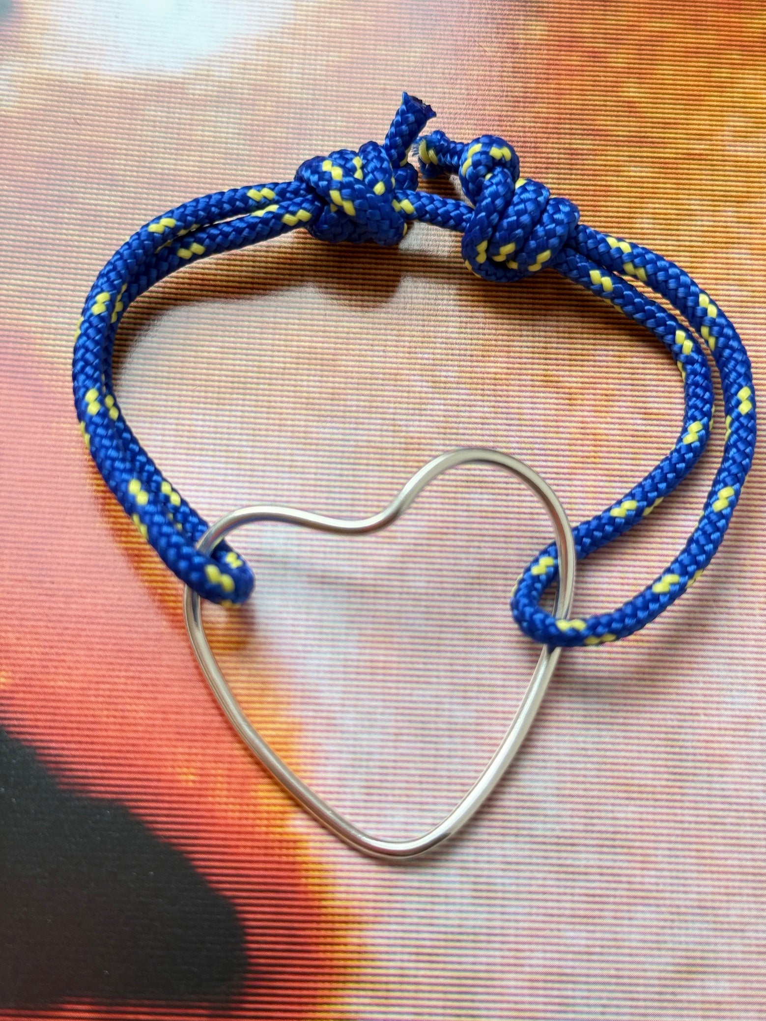 Herz Armband blau