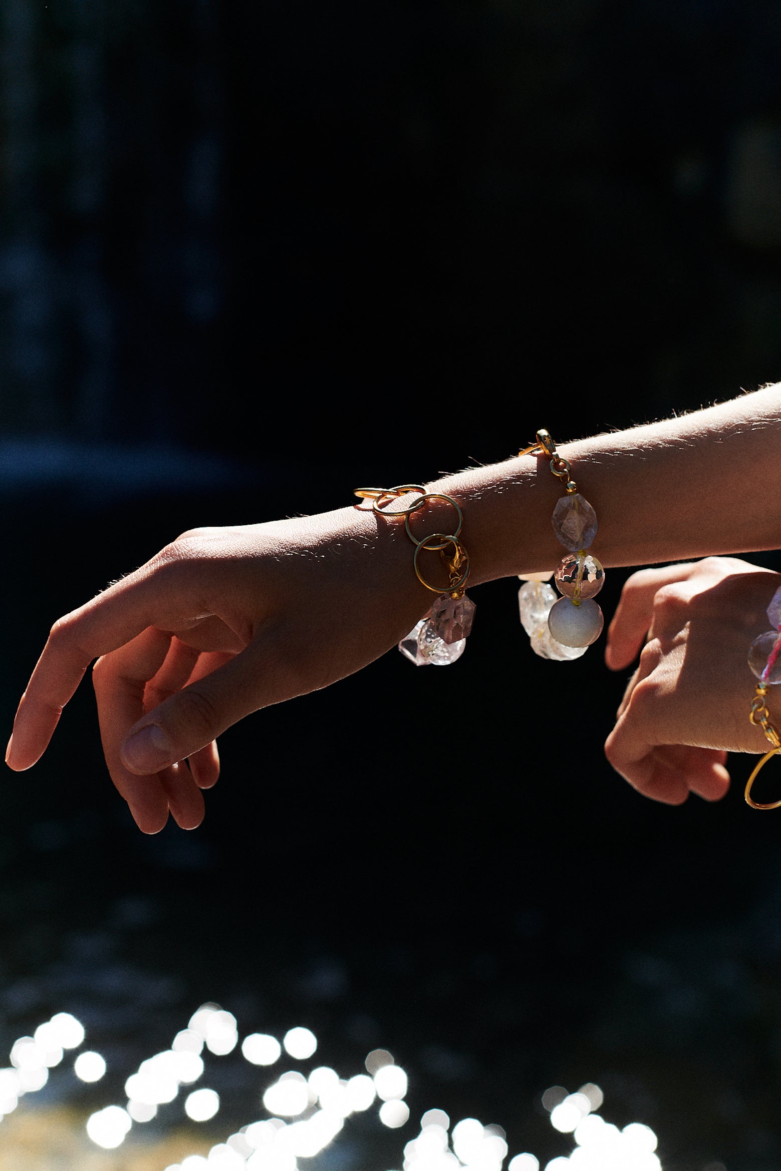 Armband Statement Gold Lila Chaingang