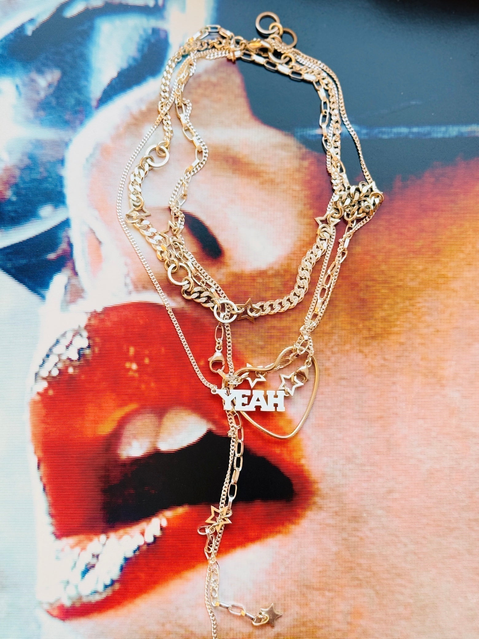 cooles Silber Ketten Layering