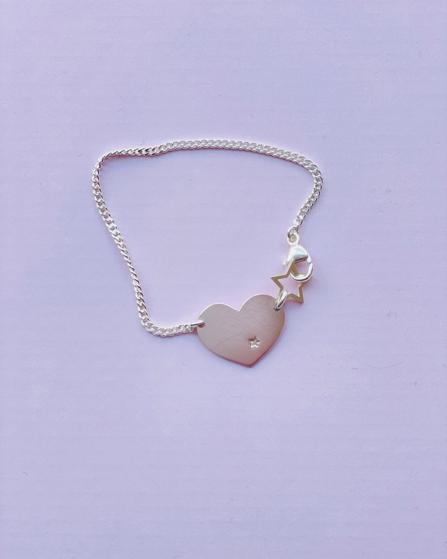 Armband Sterling Silber Herz Chaingang