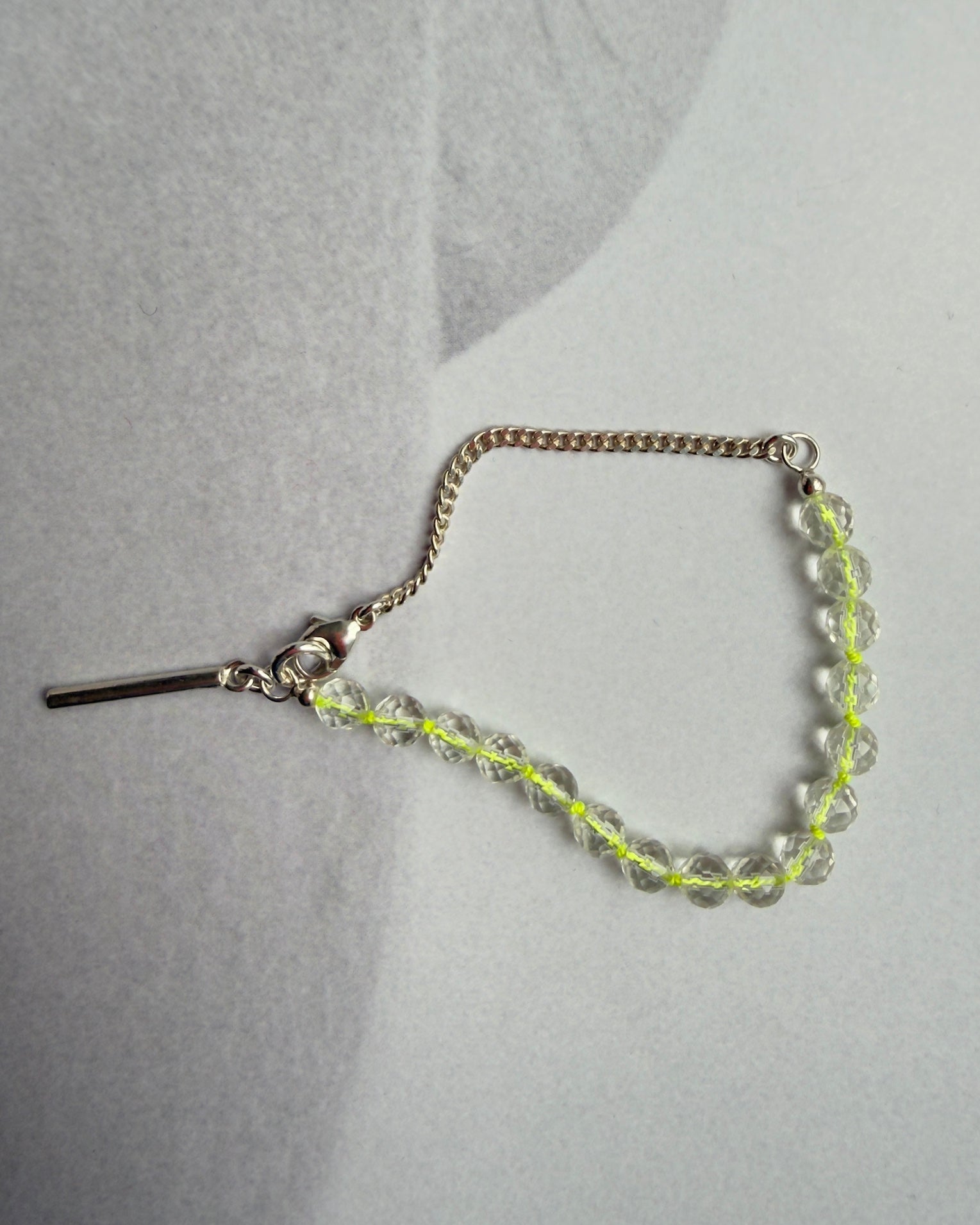 Armband oslo bergkristall neongelb