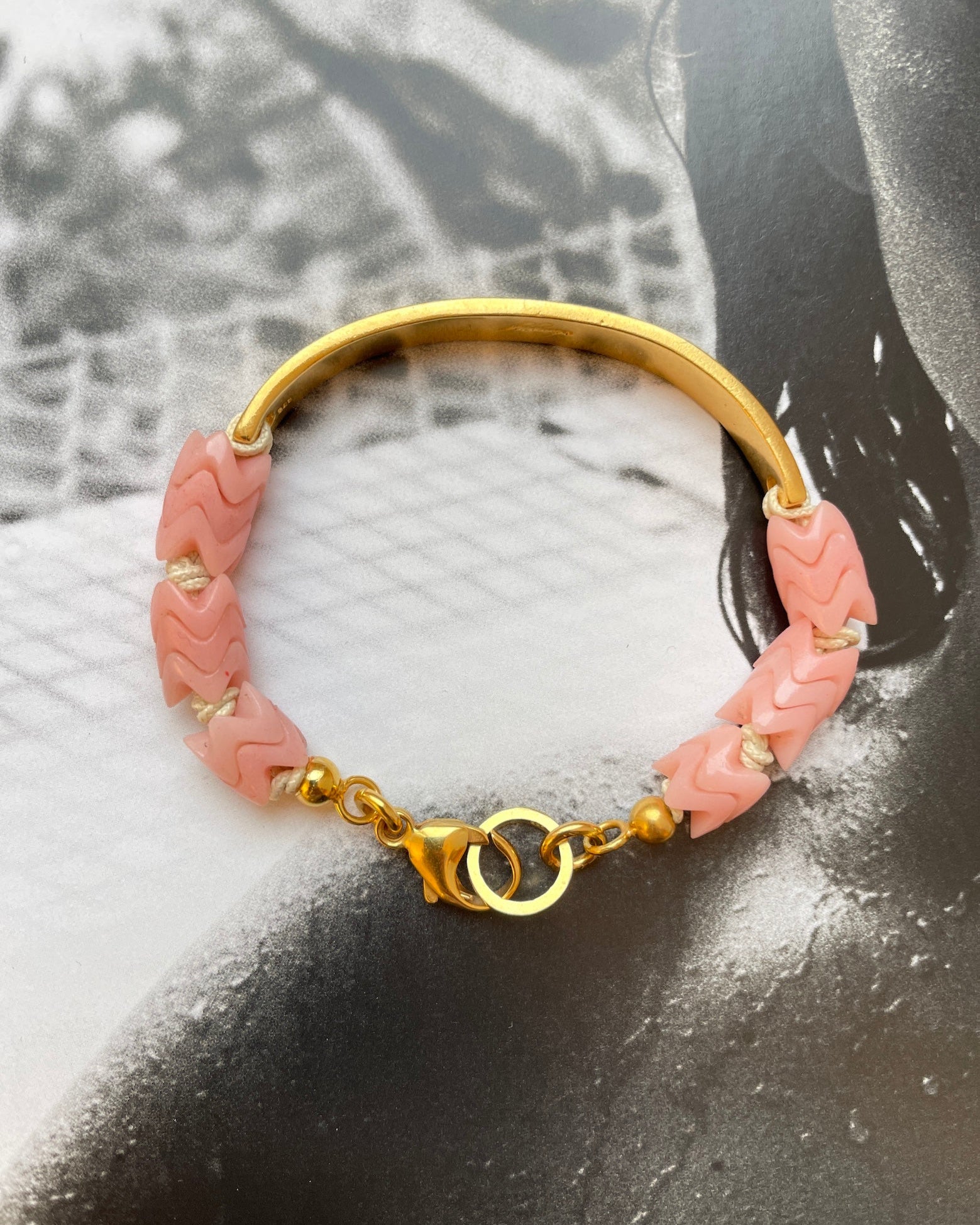 Armband Armspange gold rosa Chaingang