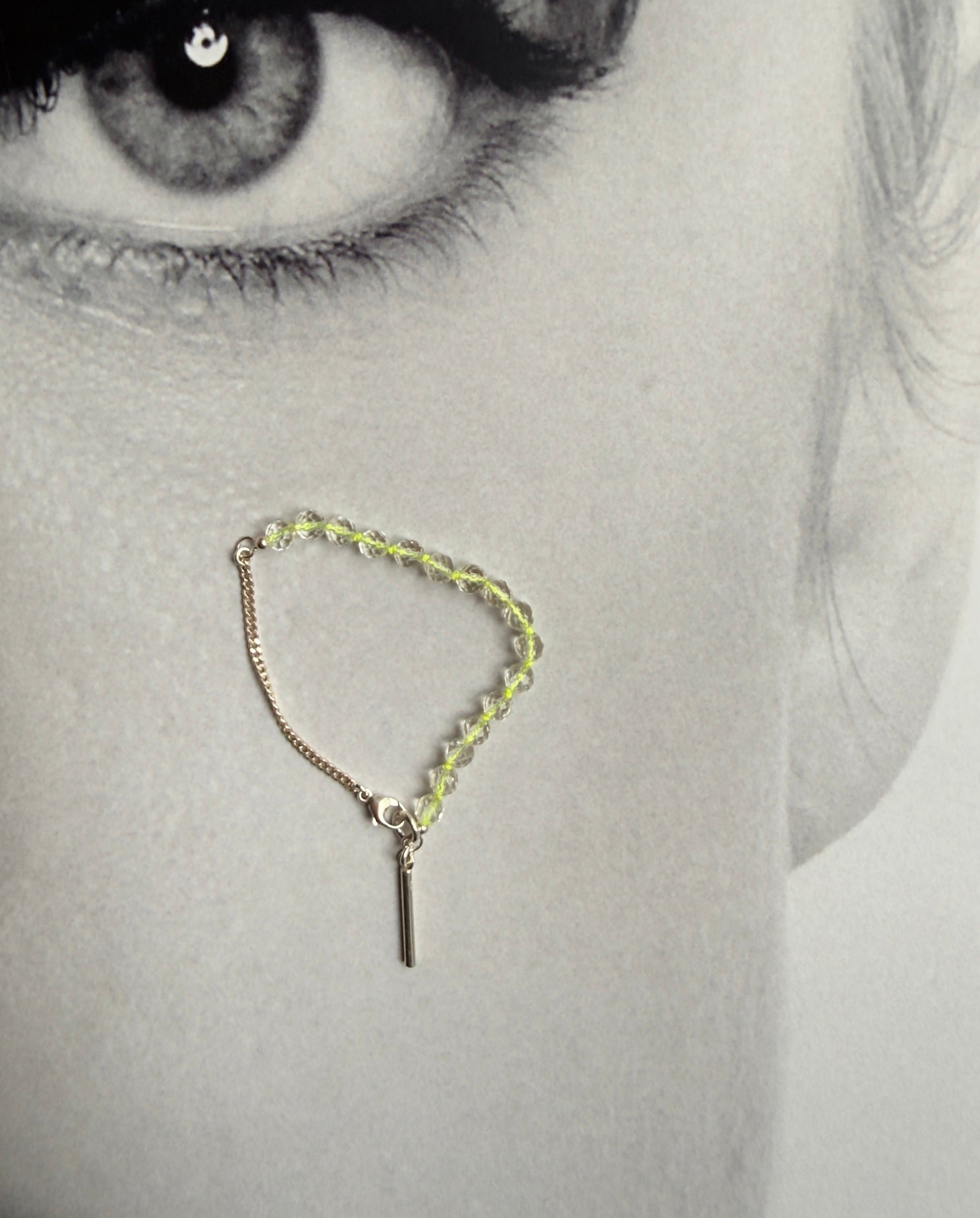 Armband oslo neon gelb bergkristall