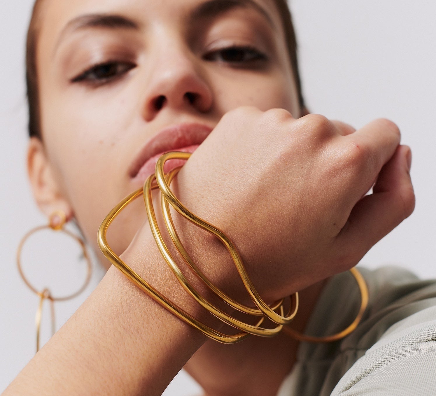 chaingang Armreifen gold
