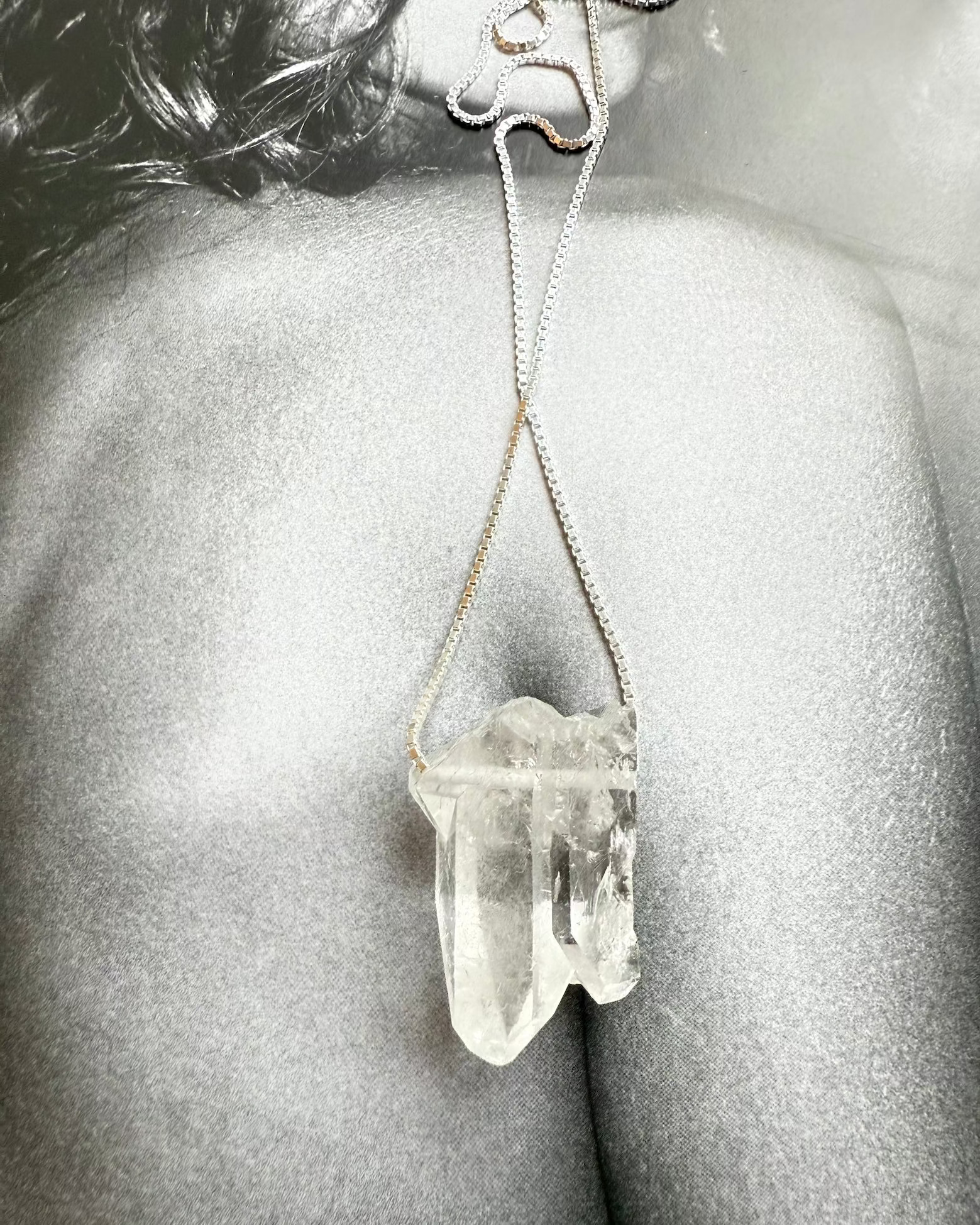 Halskette Silber Bergkristall