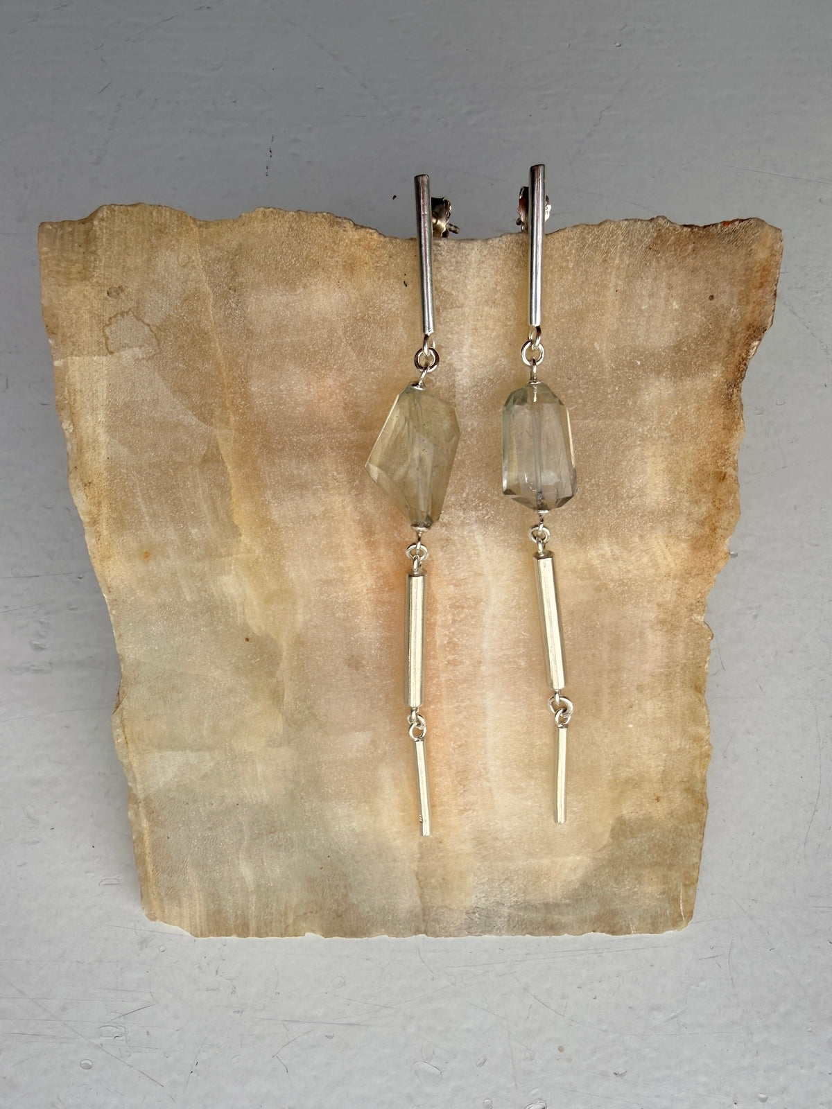 Ohrringe Ice Princces | hellgrüner Quarz & Sterling Silber