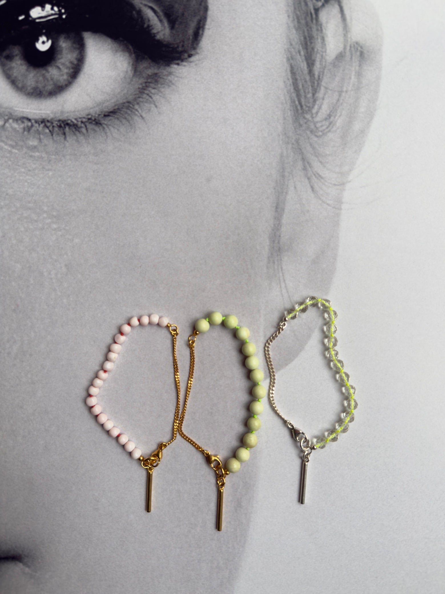 armbänder edelsteine opal bergkristall chaingang 