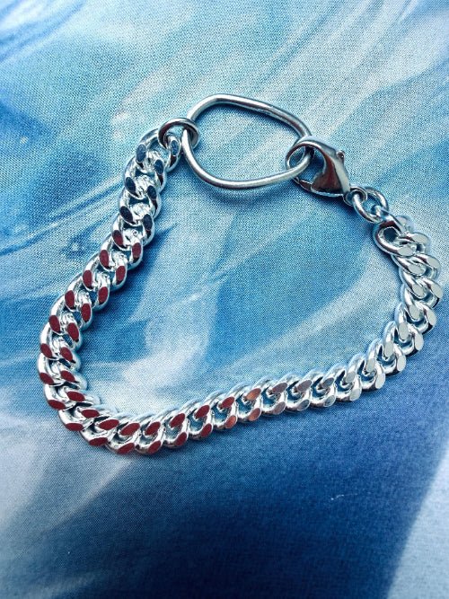 massives panzerarmband aus sterling silber von chaingang