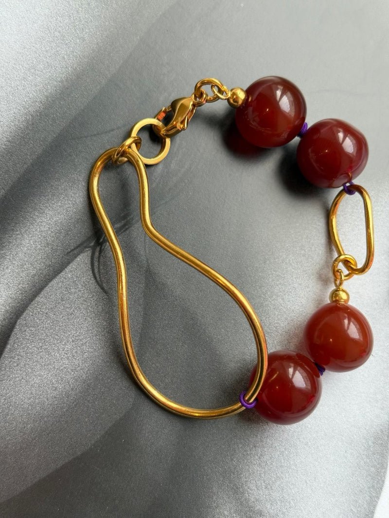 Carneol Armband mit Goldschließe von chaingang