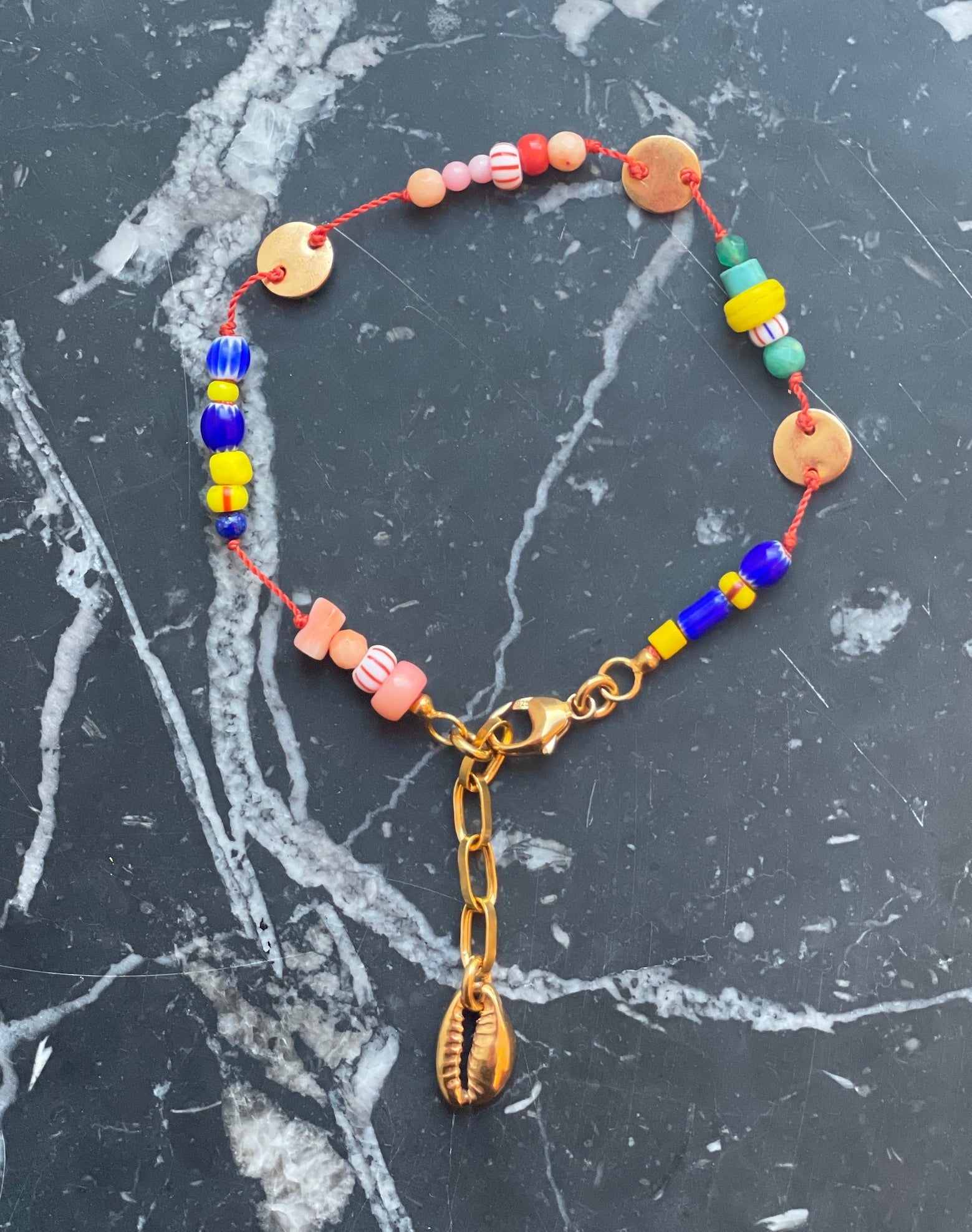 Armband  Perlen Simpel Bunt Chaingang 