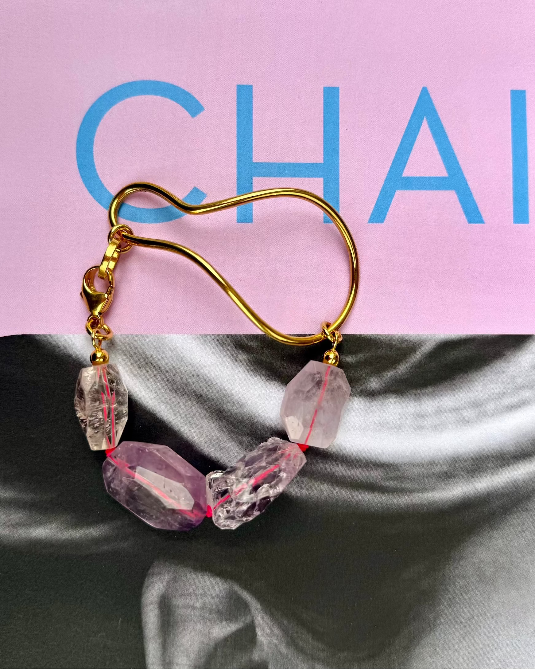 armband edelsteine chaingang gold paulina