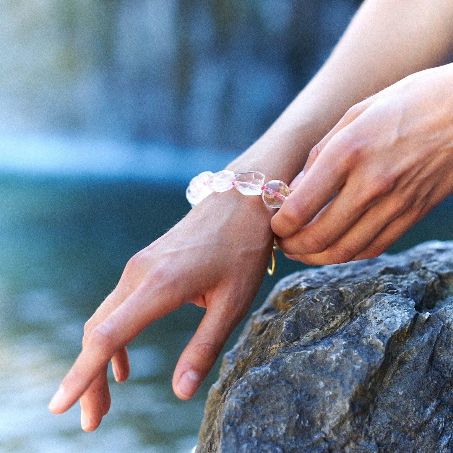 Armband Chunky Gold Edelsteine Chaingang