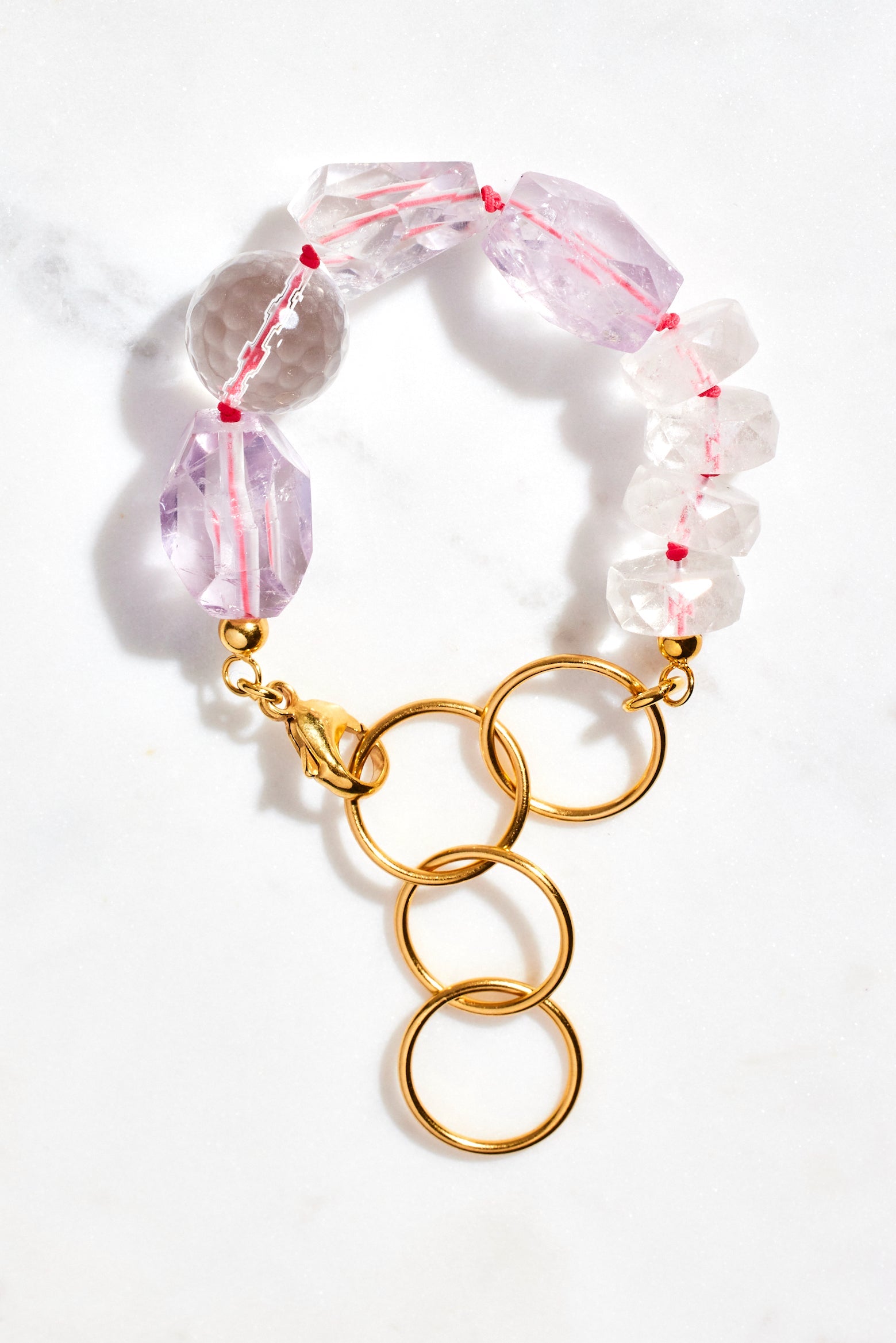 Armband Gold Edelsteine Statement Chaingang