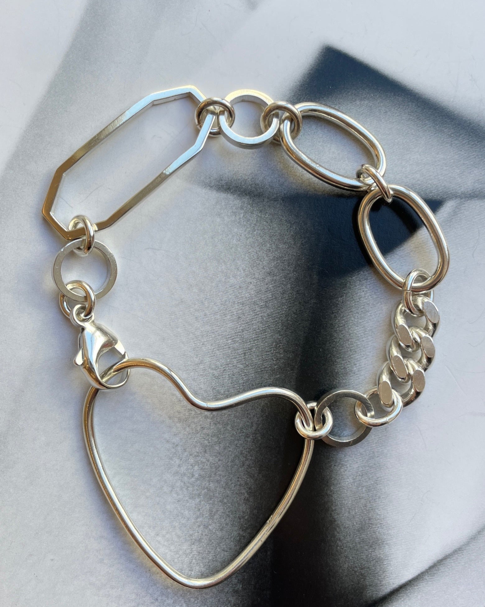 Armband Sterling Silber Heartbeat Chaingang
