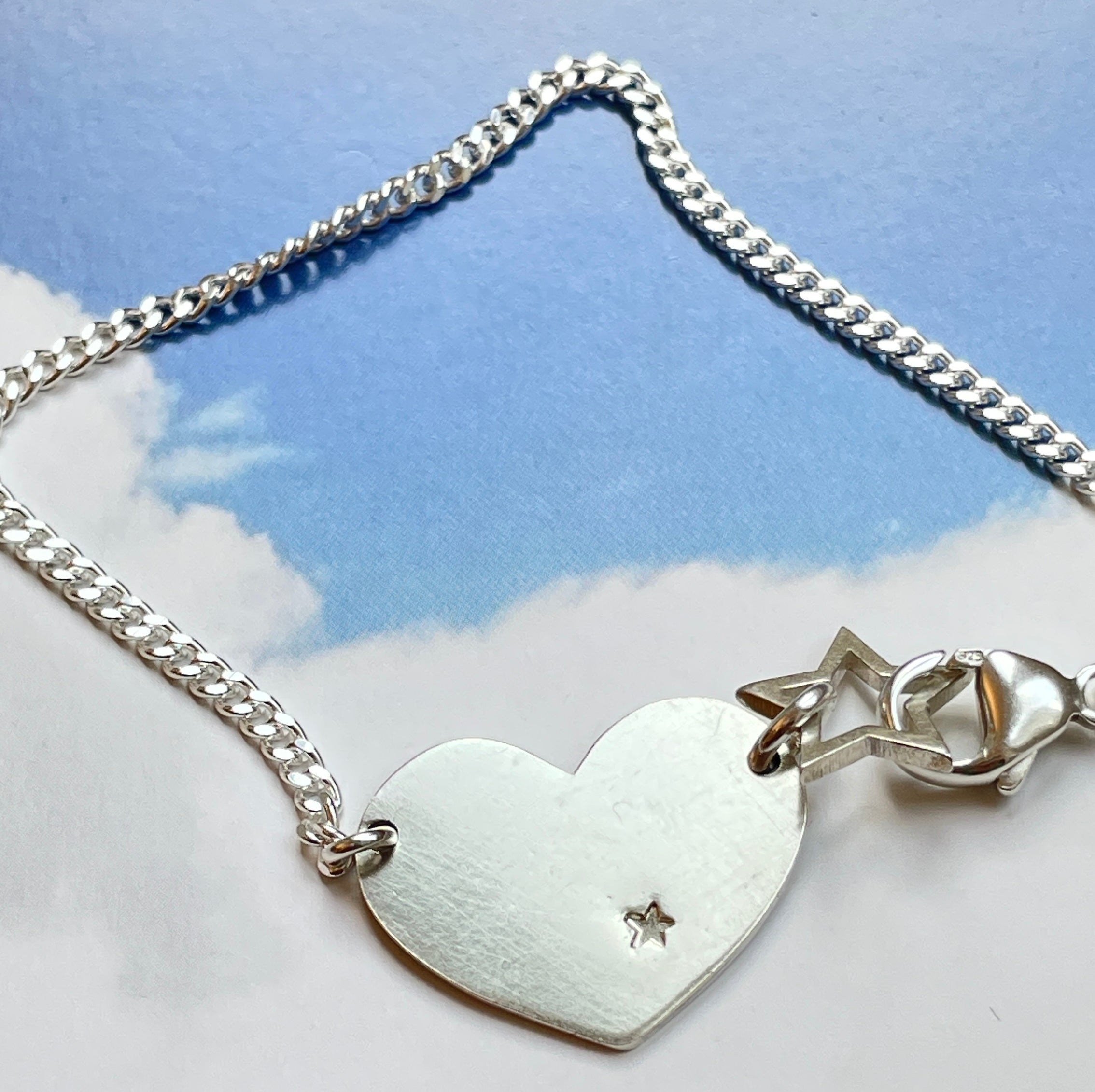 Herz Armband Silber Chaingang