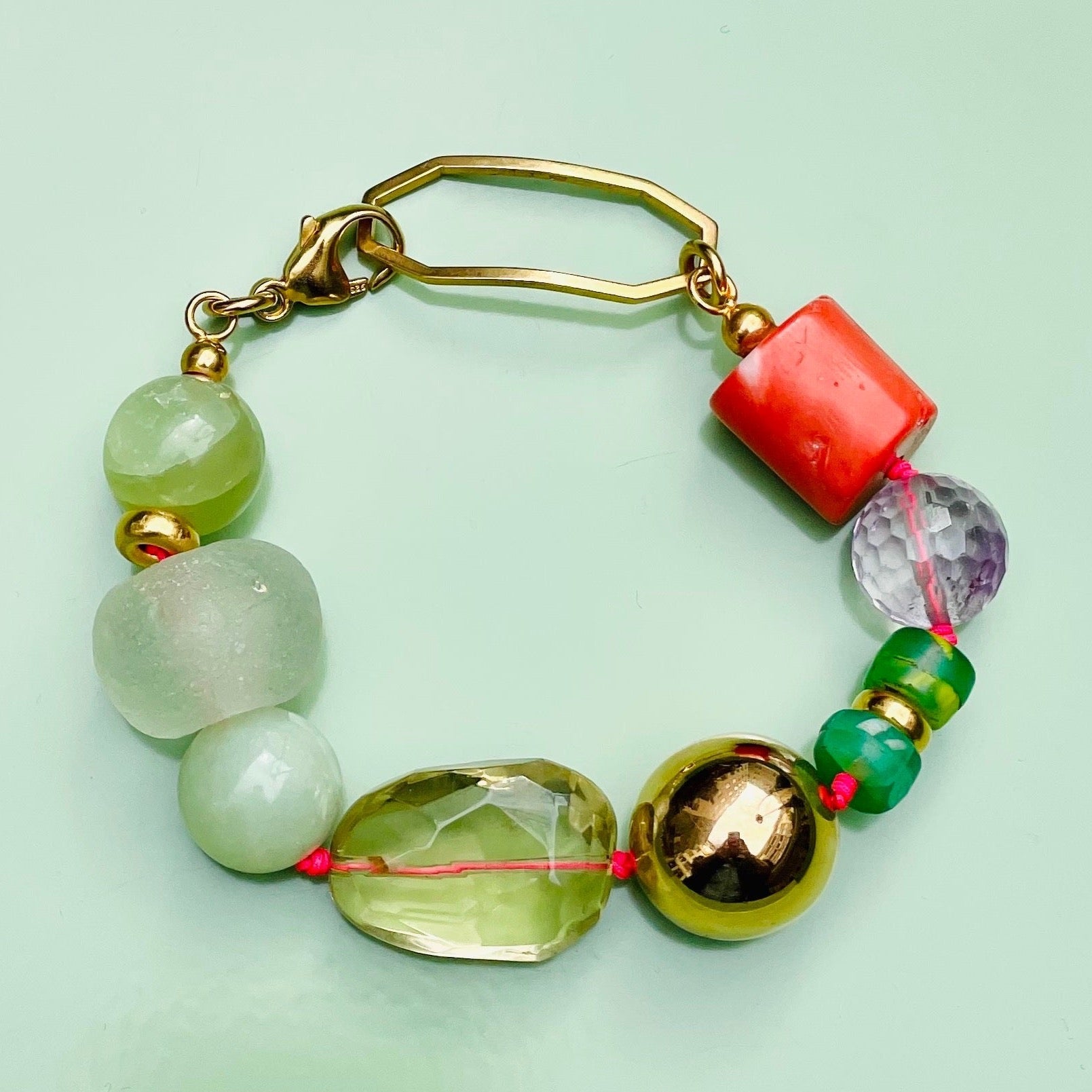 Armband Satement Gold Grün Chaingang