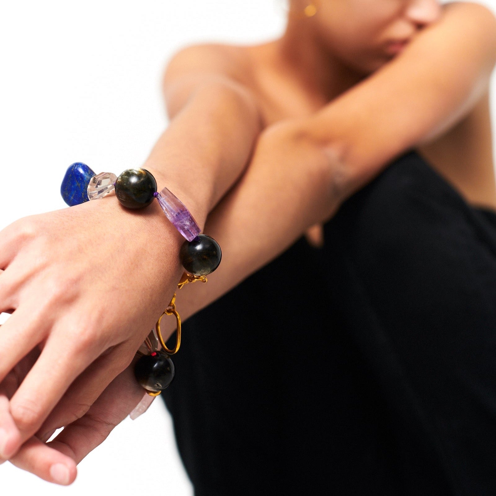 Armband Edelsteine Auffällig Chaingang