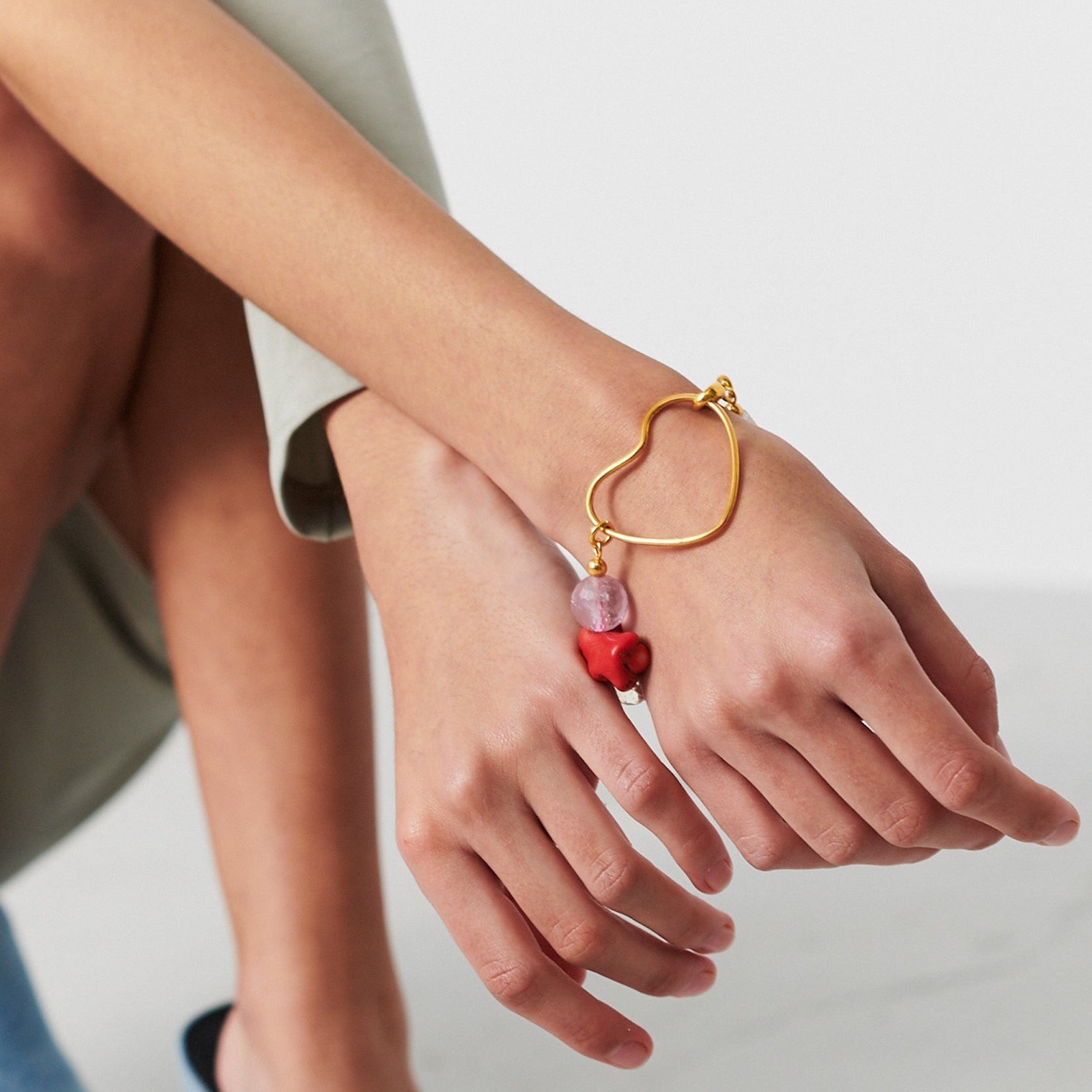 Armband Bunt Gold Chunky Chaingang