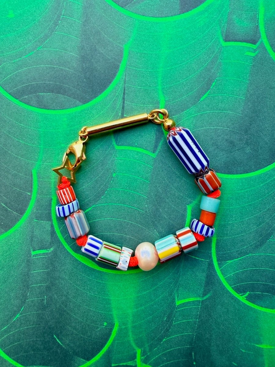 Armband mit bunten Chevron perlen von Chaingang aus München