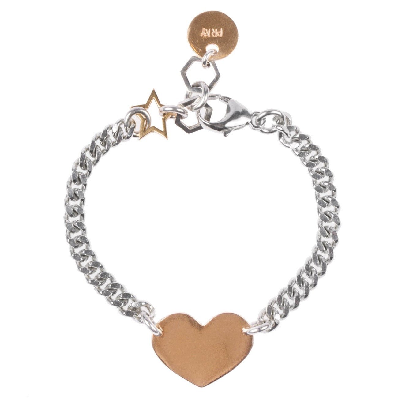 Armband Gold Silber Anhänger Herz Cahingang