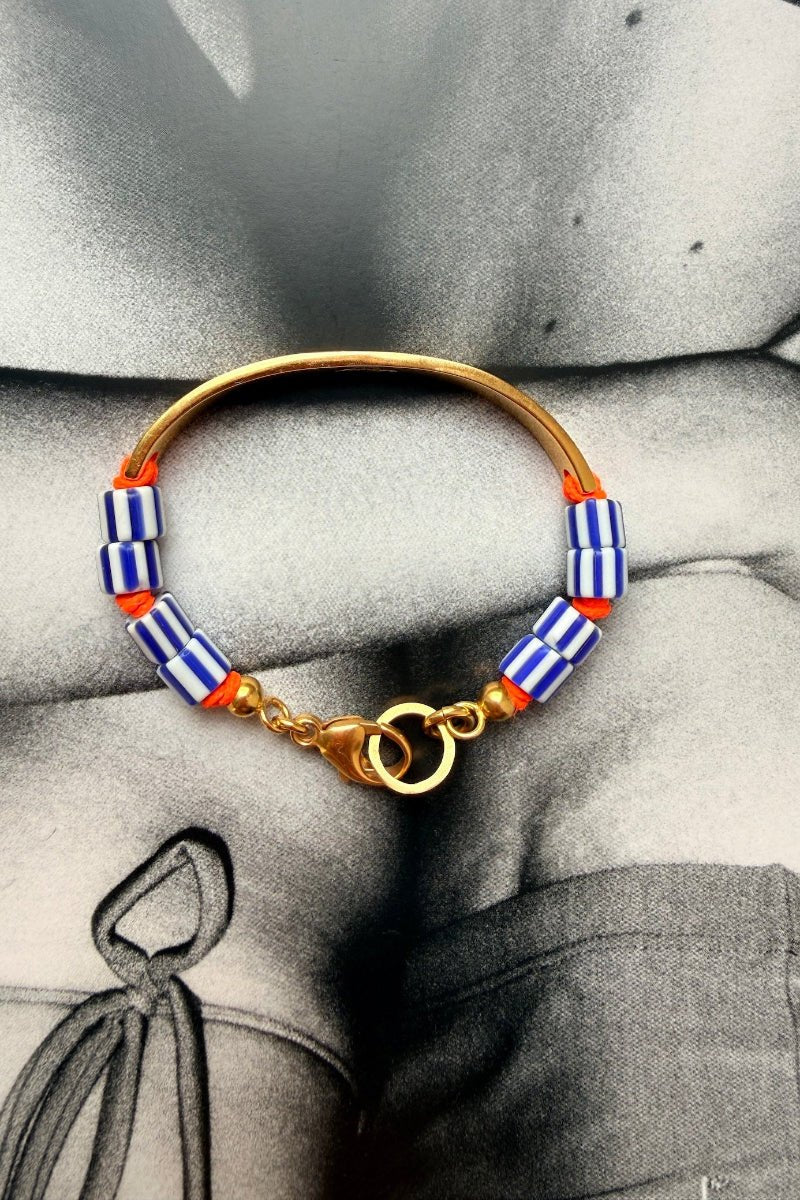 weiss blaues Armband Mia mit Goldspange von chaingang in München