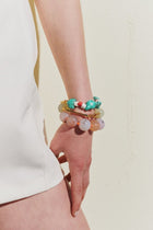Armband Miss Juli B. | rosa grauer Achat und Gold