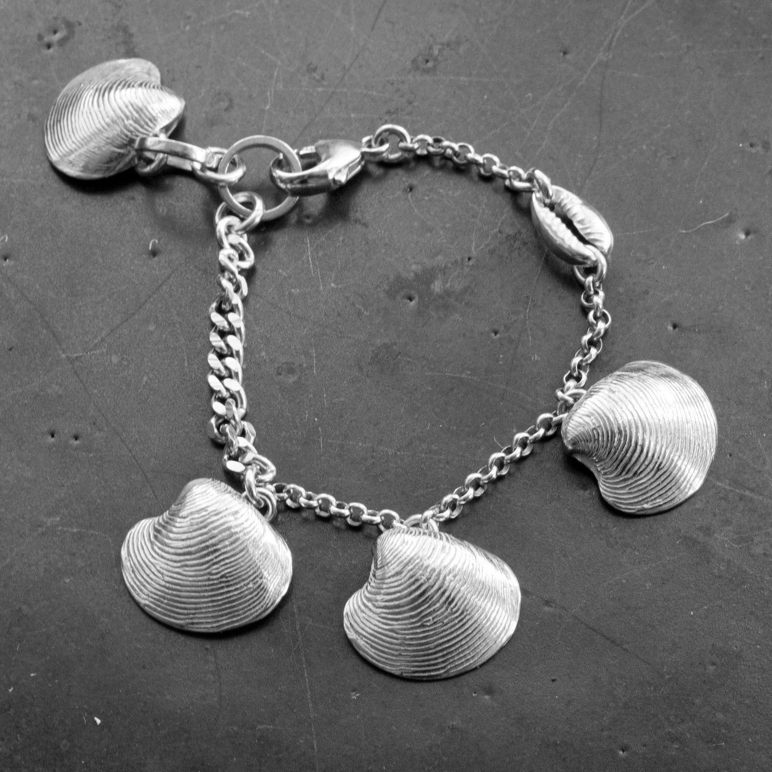 Armband Silber Muschel Anhänger Chaingang
