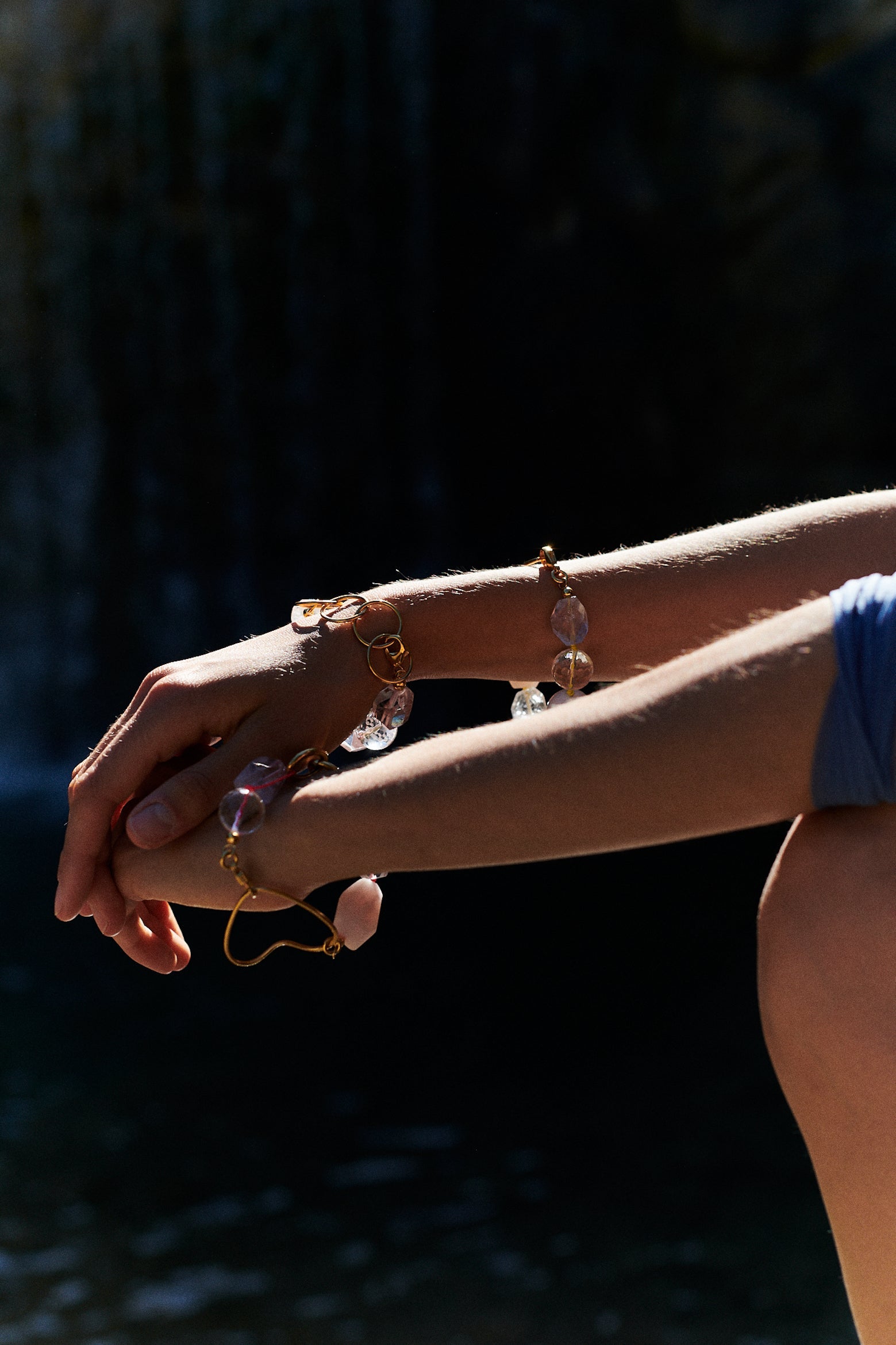 Armband Sugar Gold Rosa Chunky Chaingang