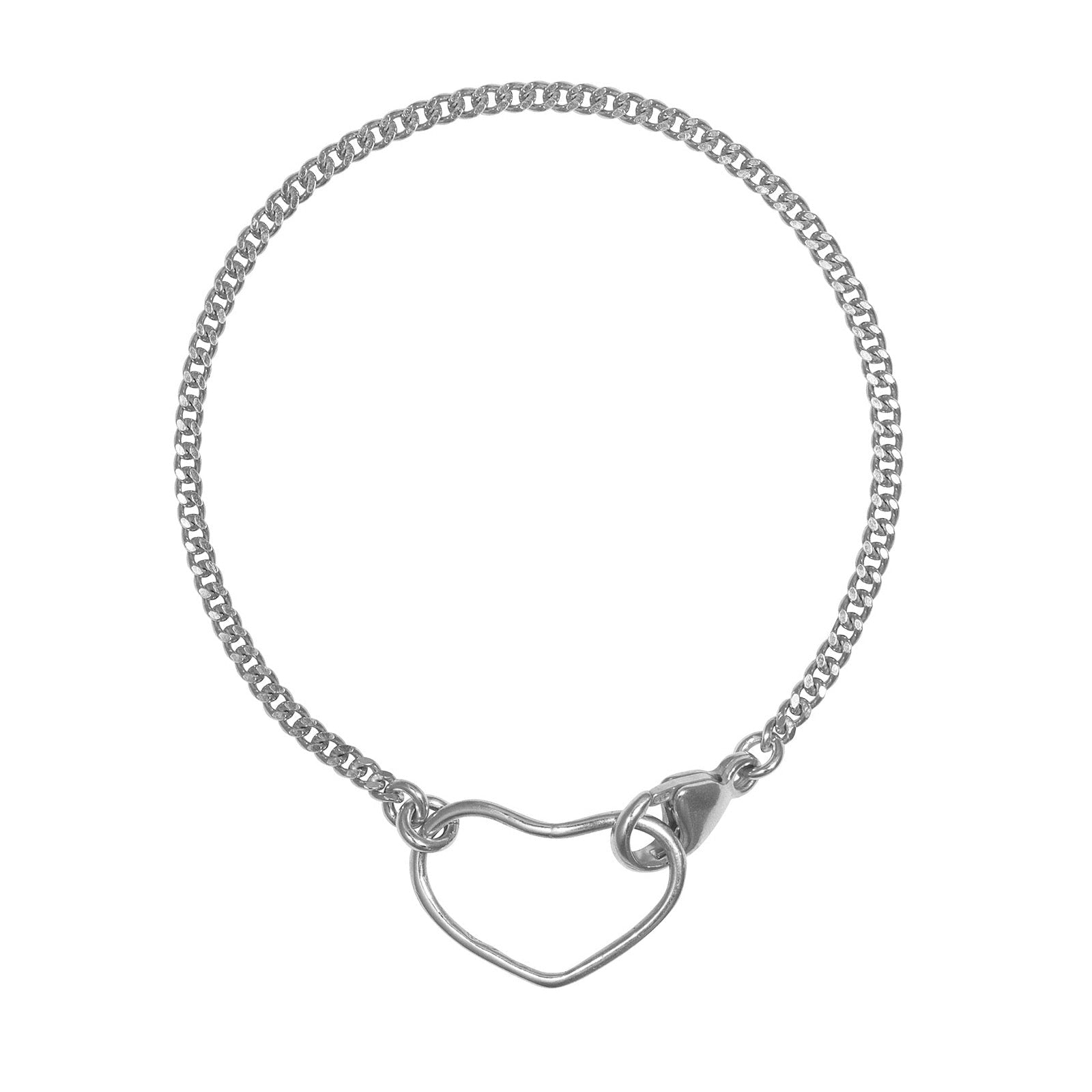 Armband The easy heart Silber Anhänger Chain Chaingang