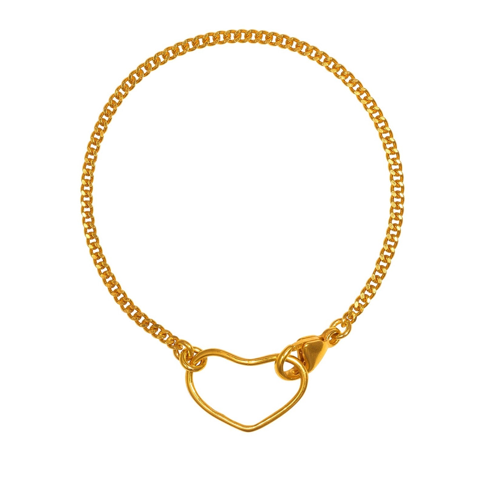 Armband The easy heart Gold Anhänger simpel Chaingang