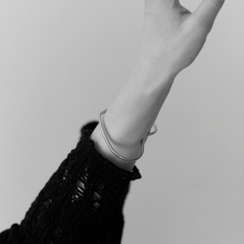 Armreif Silber Herz Chaingang