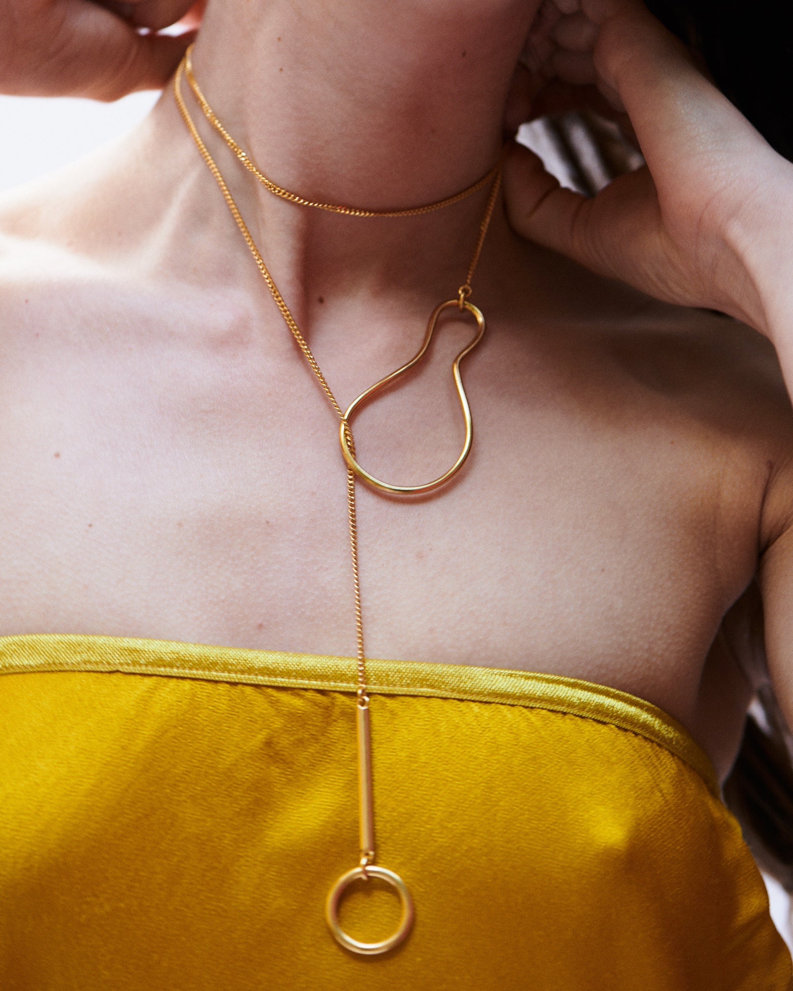 chaingang halskette layering gold