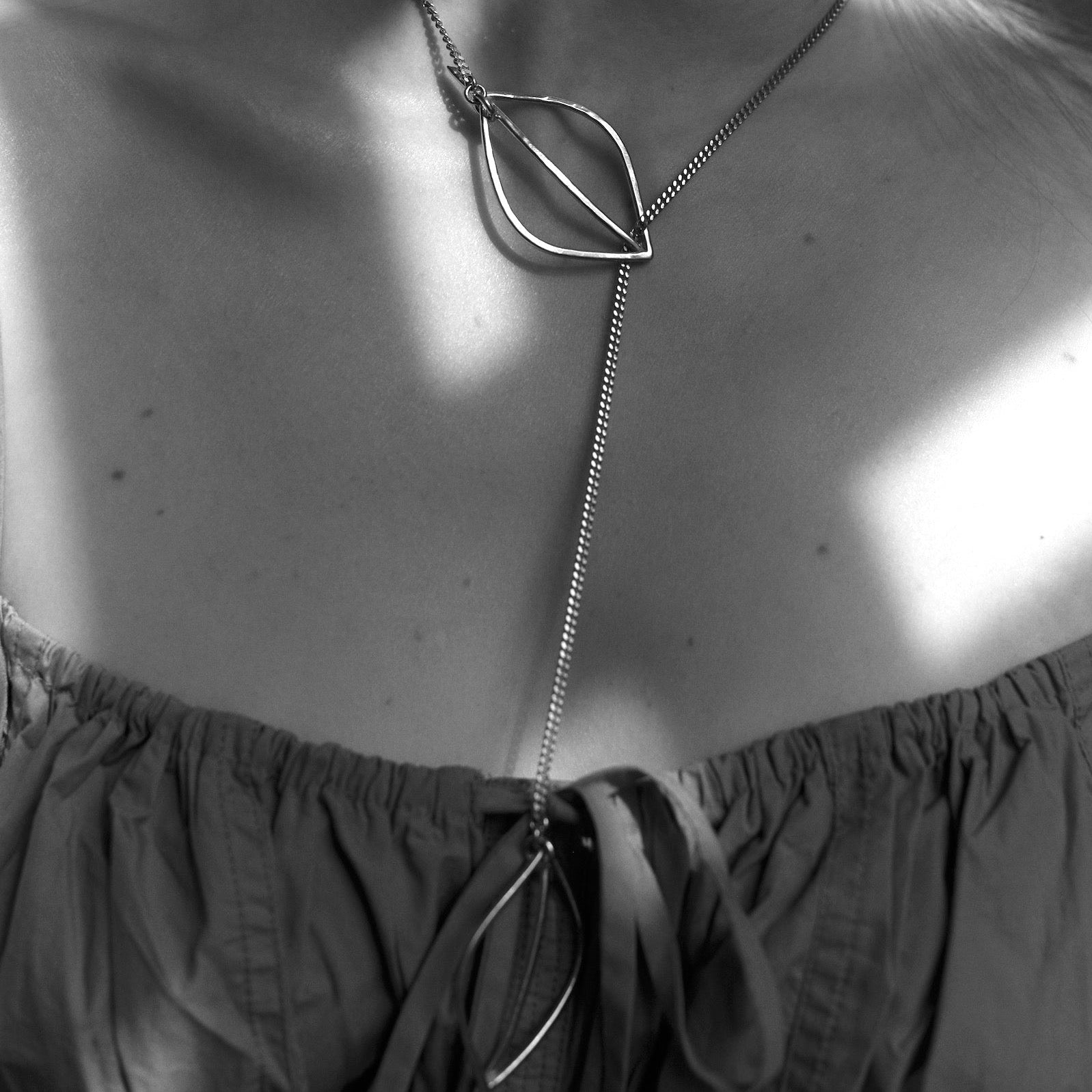 Halskette Gold Blatt Anhänger Chaingang