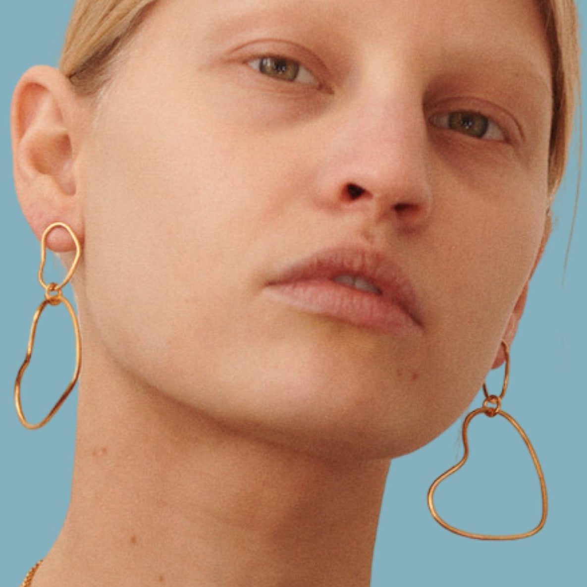 Ohrringe Gold Herz Chaingang