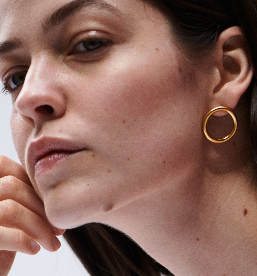 Chaingang Ohrring rund und elegant