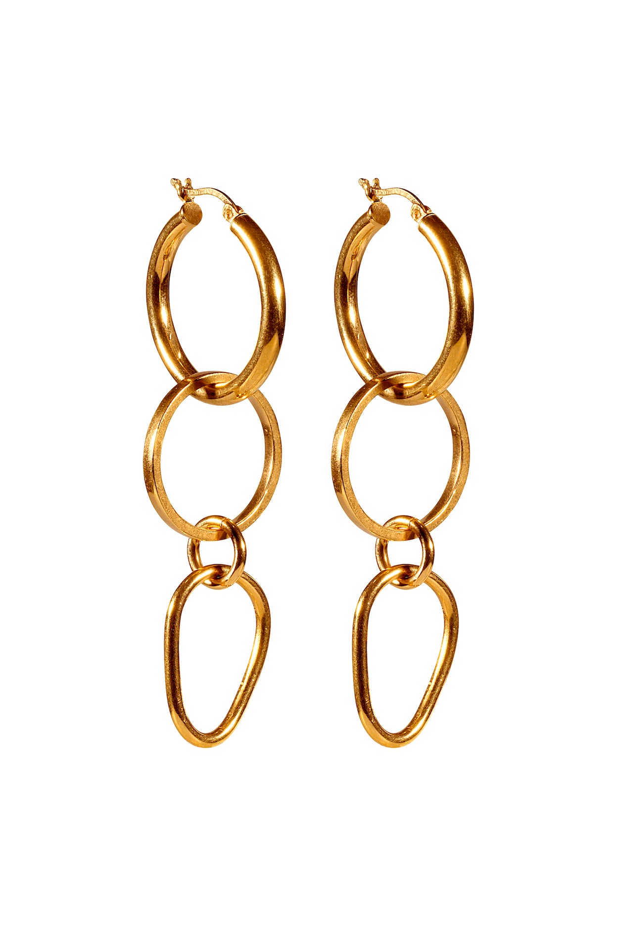 Ohrringe Gold Kreolen Statement Chaingang