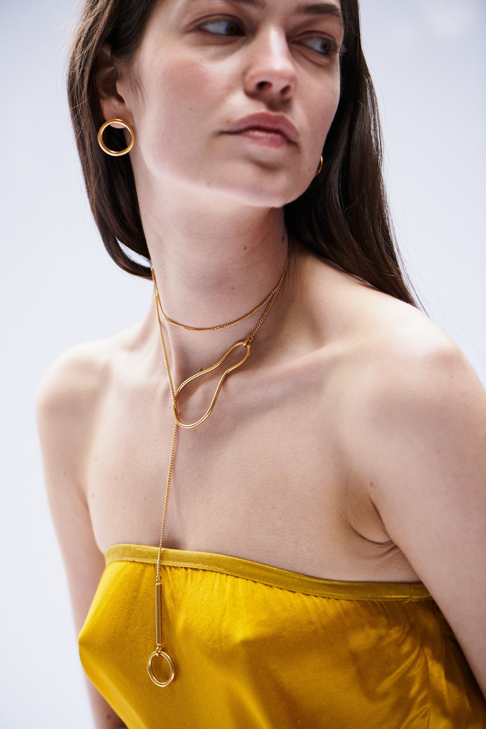 Halskette Durchzieh Gold Abstrakt Statement Chaingang