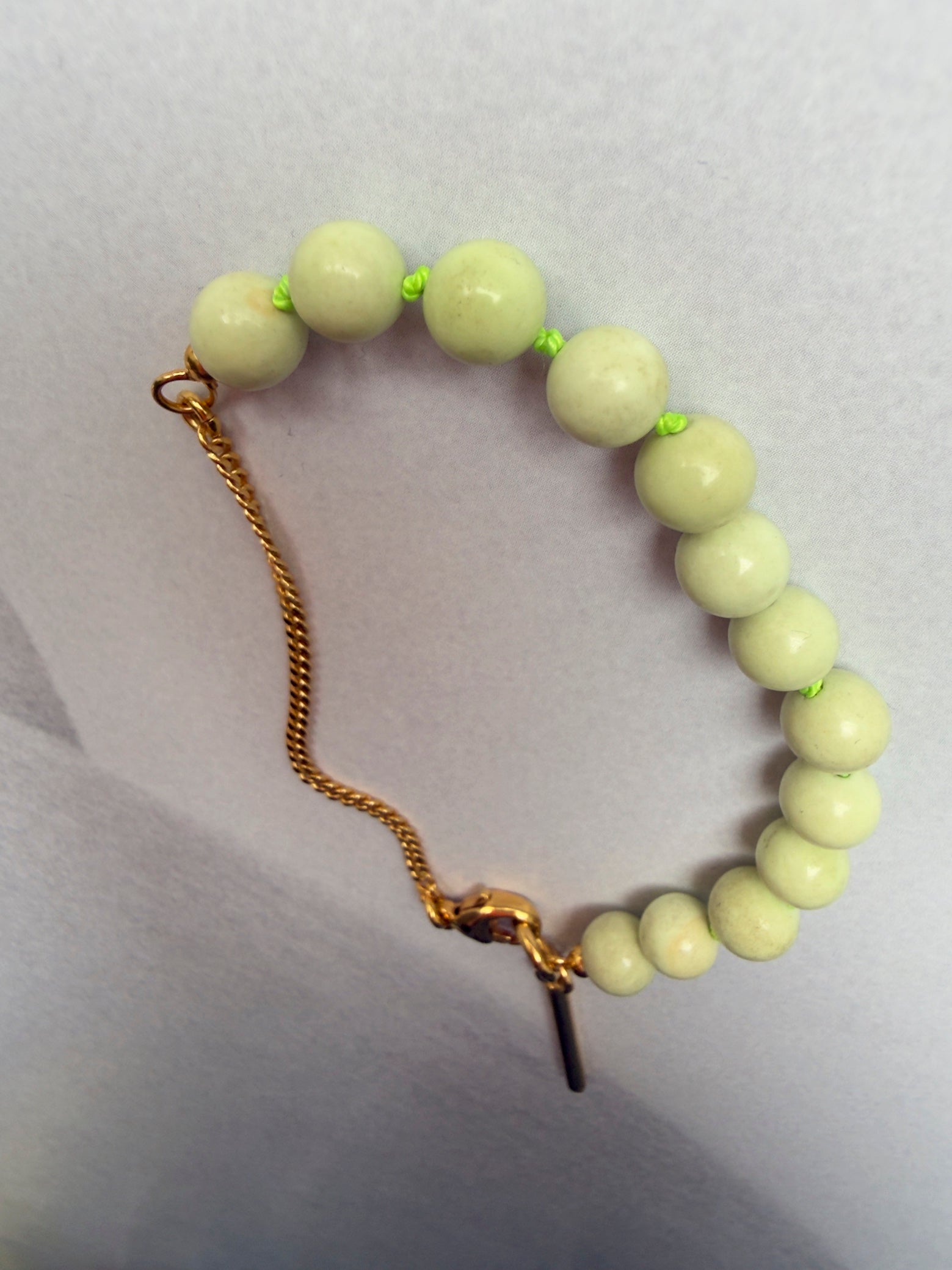 pistazien magnesit armband chaingang