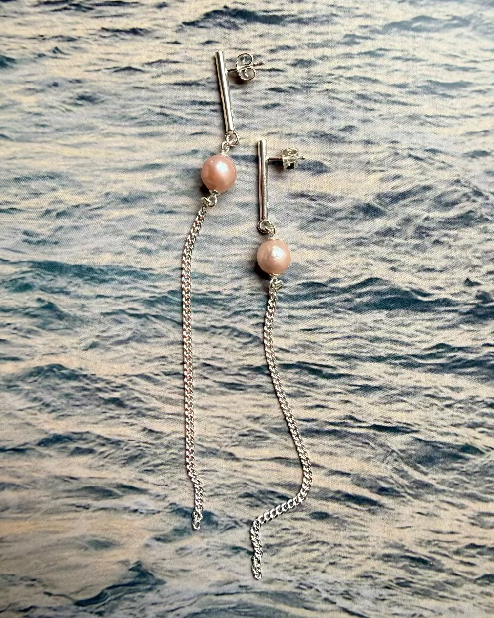 ohrringe salty water perle und sterling silber