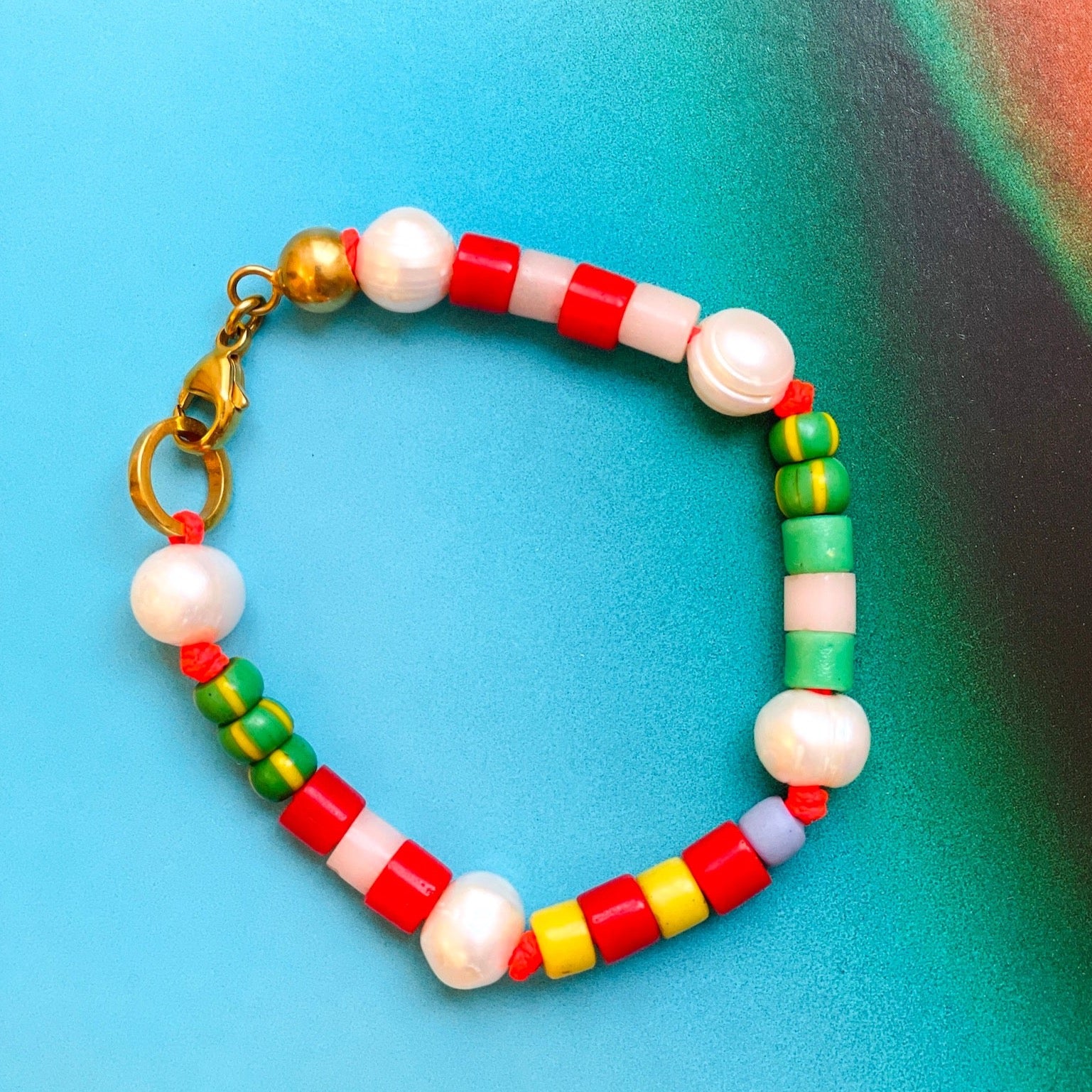 Armband Perlen Bunt