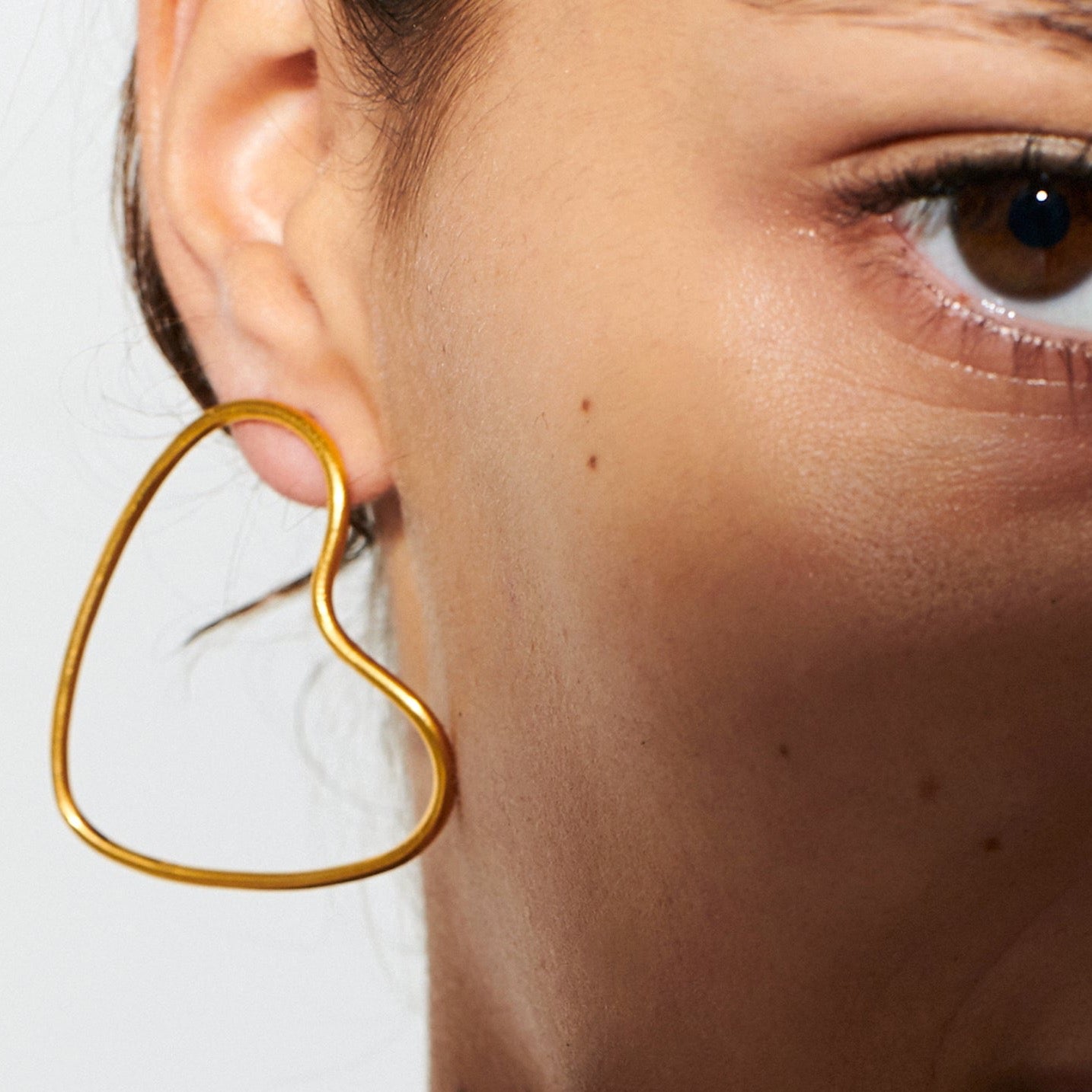 Ohrringe Gold Stecker Herz Chaingang