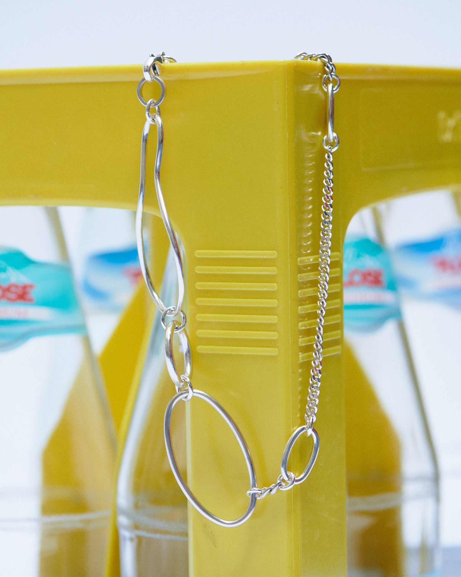 chaingang collier asymetrisch silber