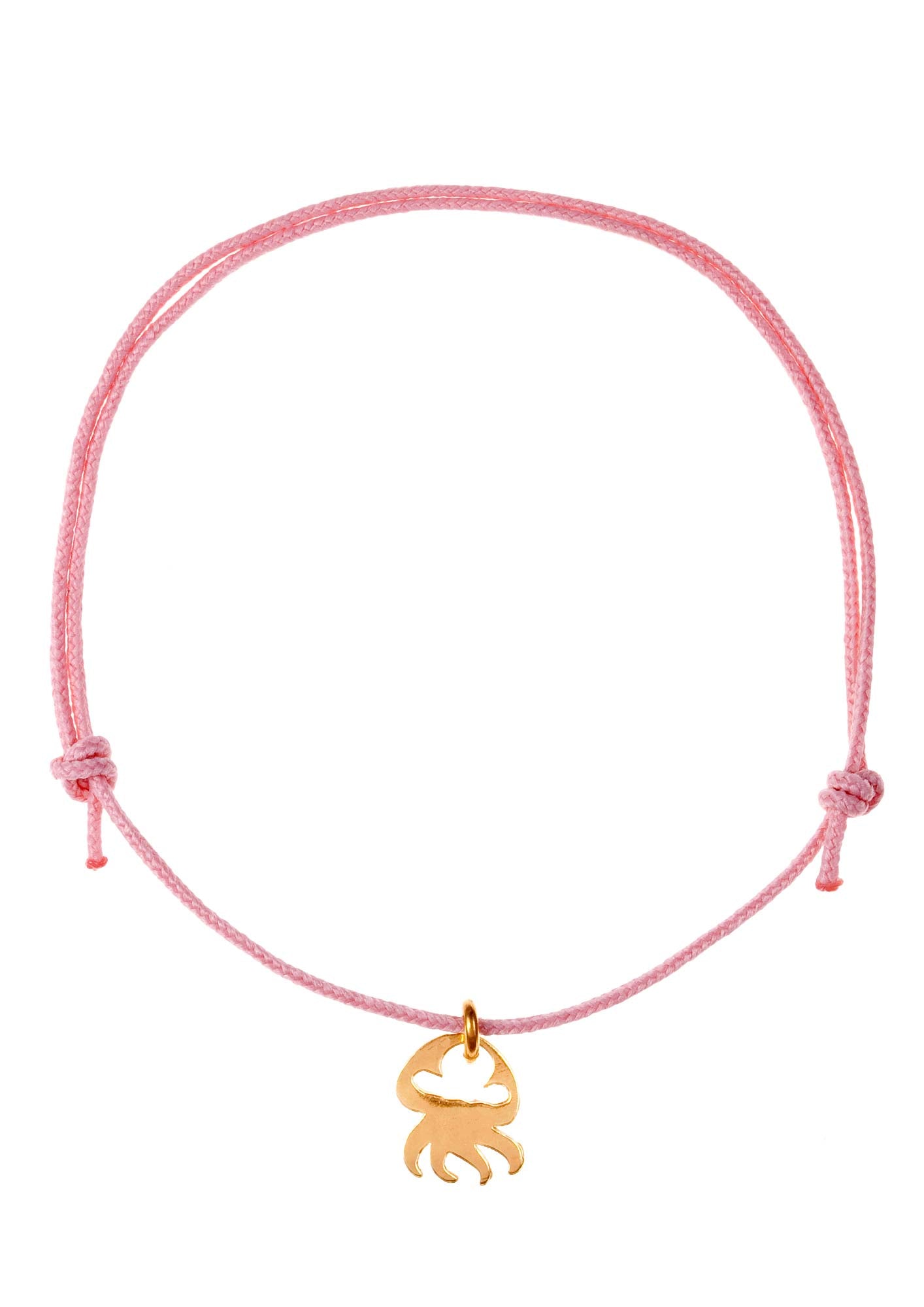 Armband Verstellbar rosa Anhänger Gold Qualle Chaingang
