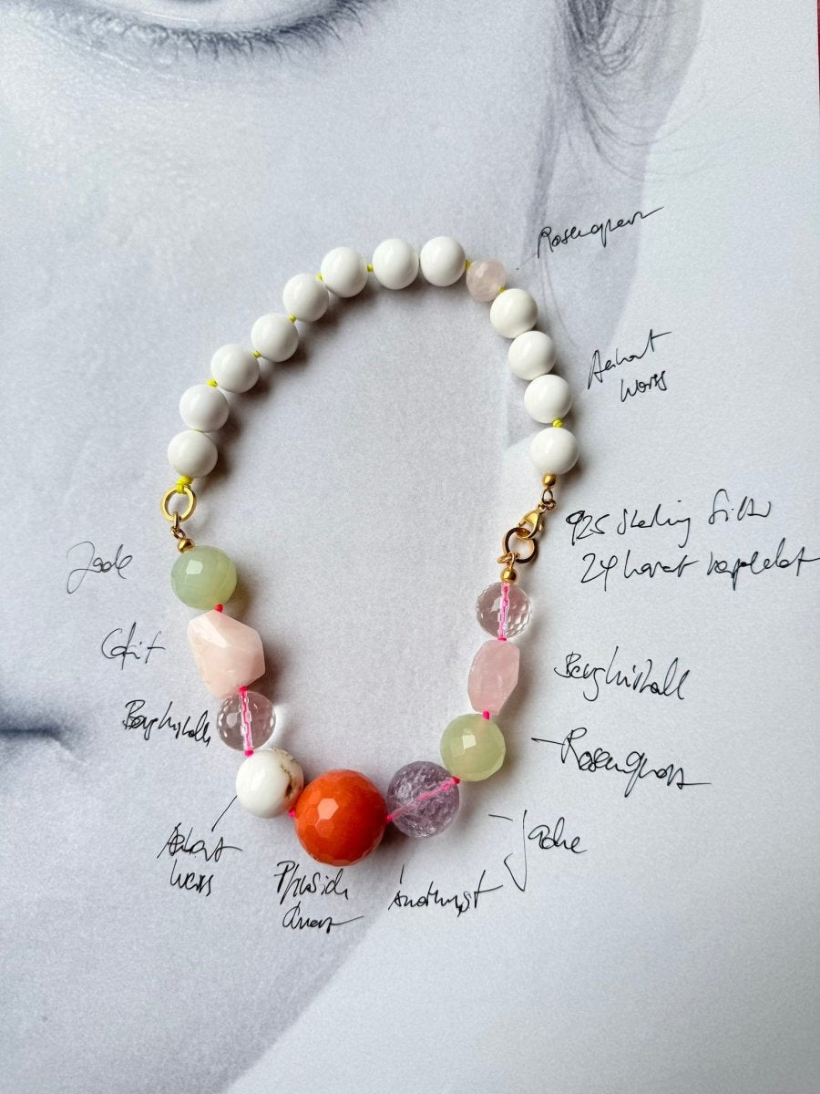 Material Chaingang Edelstein Kette, handgemacht in München