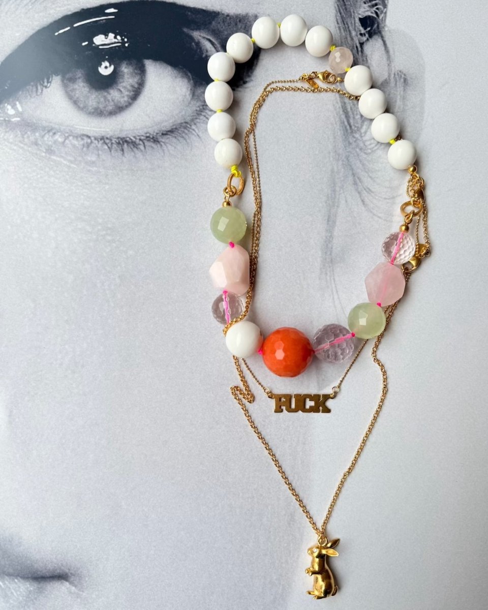 Edelstein Ketten Layering mit Goldketten von chaingang aus München