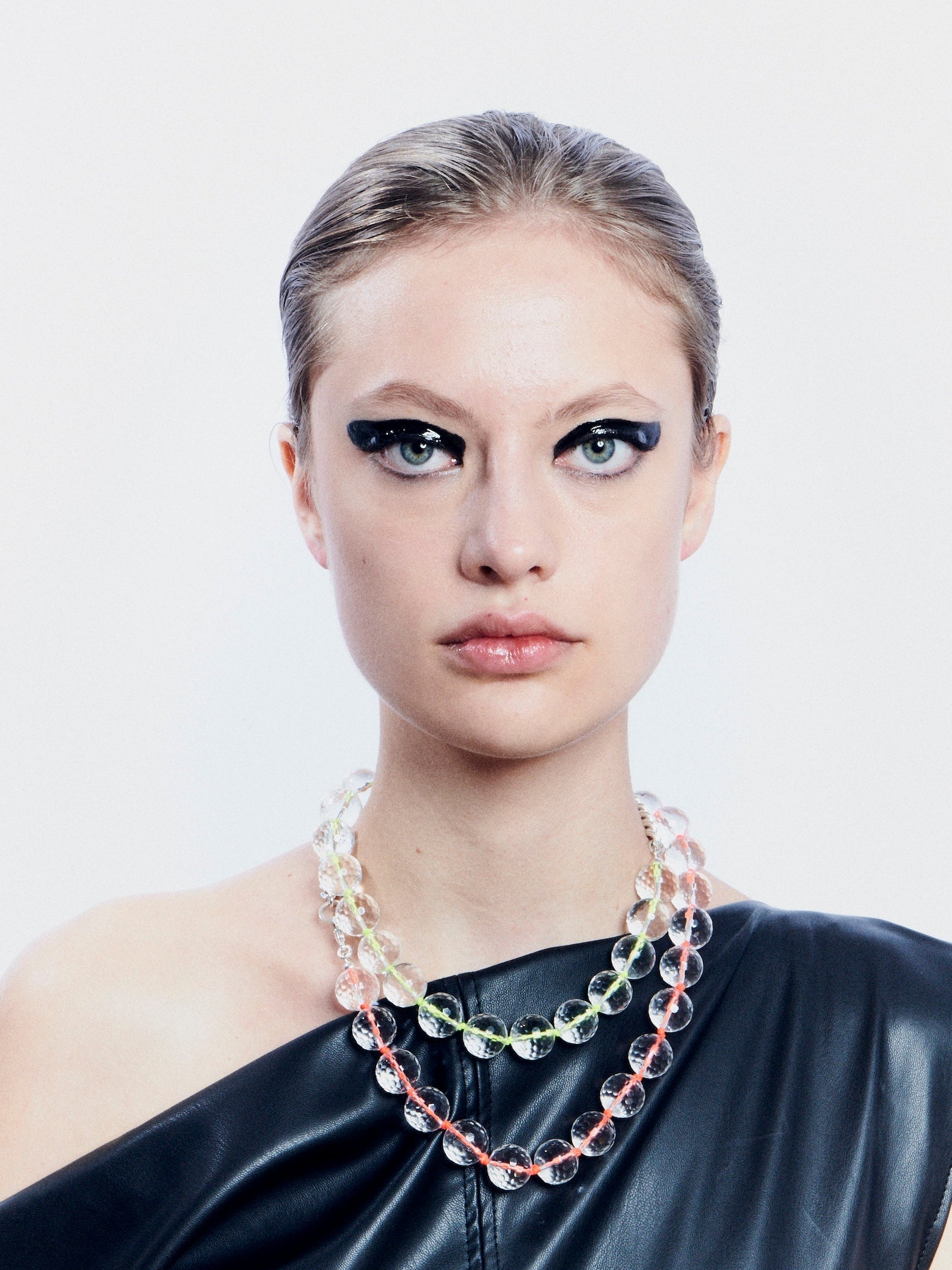 Collier Crystal Rock, Halskette Edelstein Perlen Chaingang