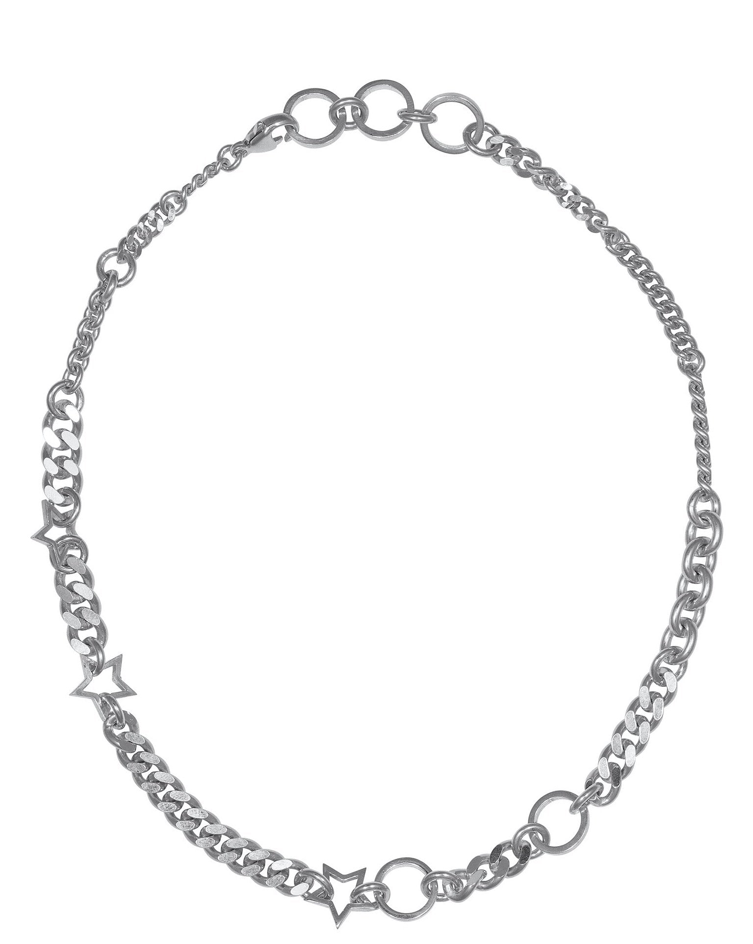 Halskette easystar Silber Sterne Chaingang