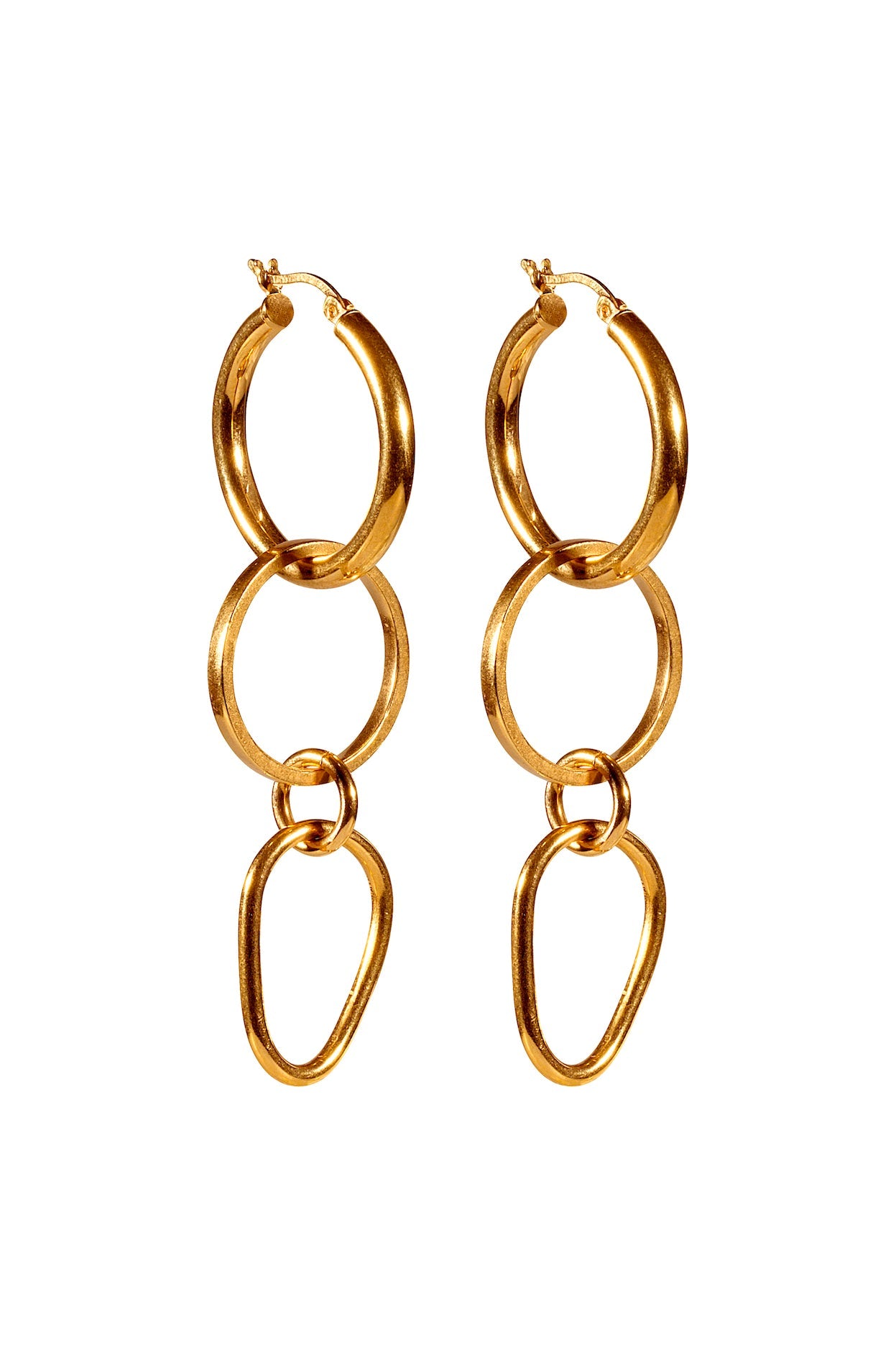 Ohrringe Gold Kreolen Tripolis Statement Chaingang