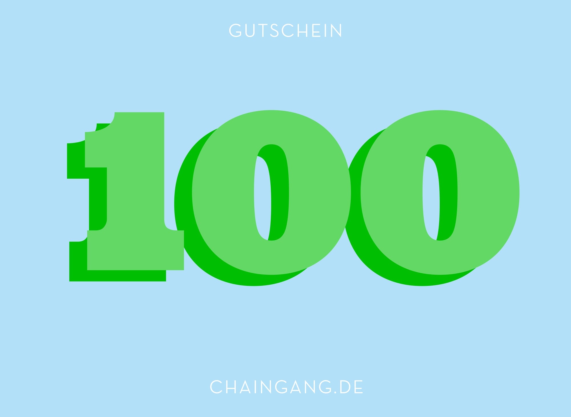 Schmuck Gutschein 100 Euro Chaingang